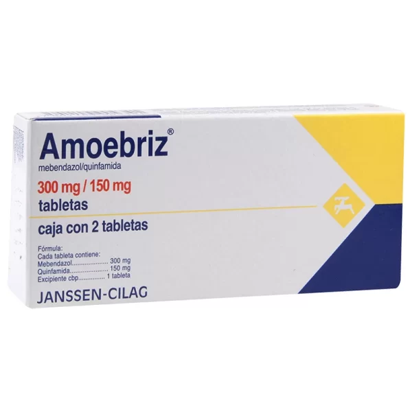 AMOEBRIZ MEBENDAZOLE-QUINFAMIDE 300/150MG 2TABS SINGLE DOSE