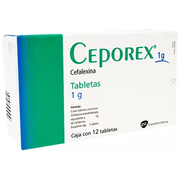 CEPOREX CEPHALEXIN 1G 12TABS