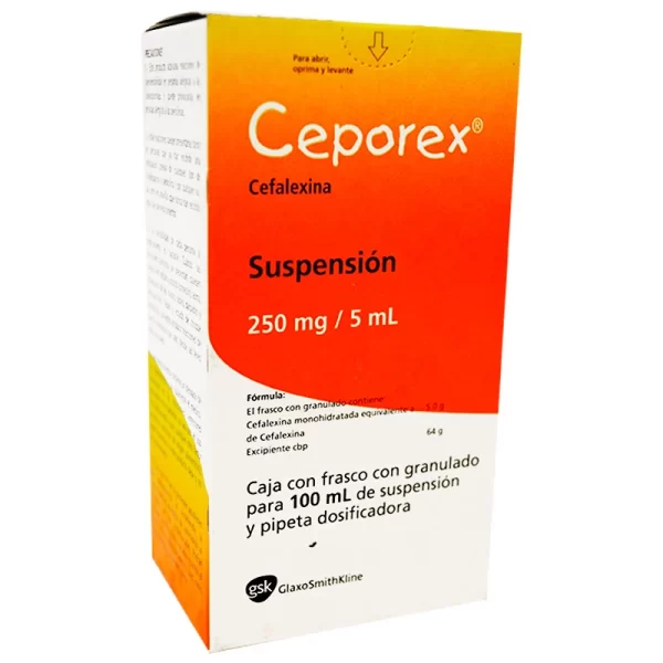 CEPOREX PEDIATRIC ORAL SUSPENSION CEPHALEXIN 250MG/5ML 100ML