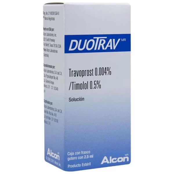 DUOTRAV OPHTALMIC SOLUTION TRAVOPROST-TIMOLOL 0.004/0.5% 2.5ML