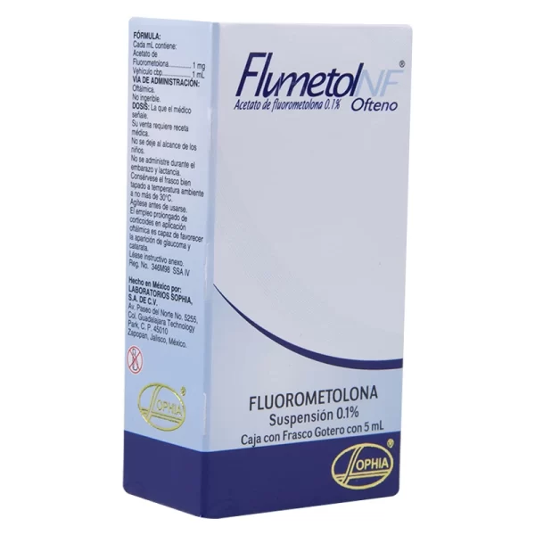 FLUMETOL NF OPHTALMIC SUSPENSION FLUOROMETHOLONE 0.1% 5ML